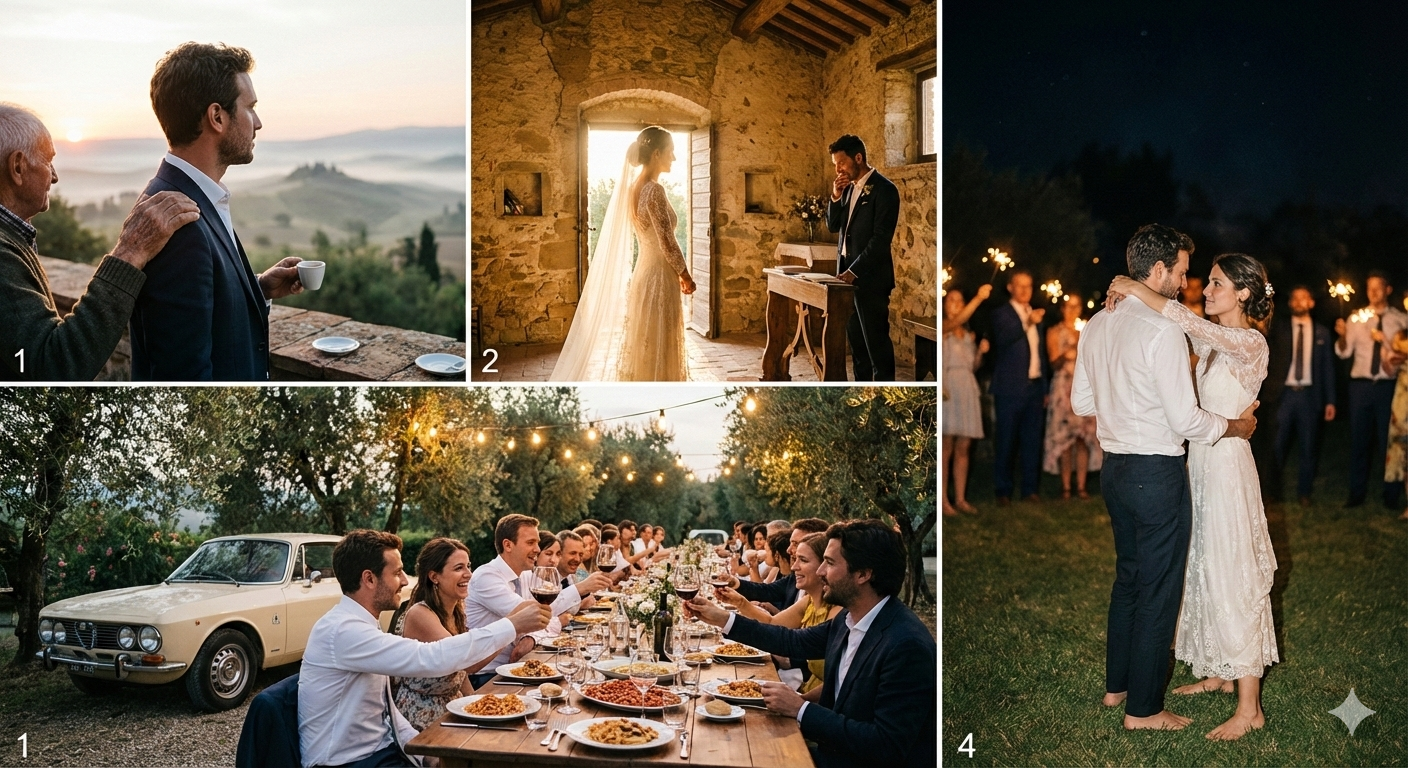 Under the Tuscan Gold: Our Forever Beginning wedding photo